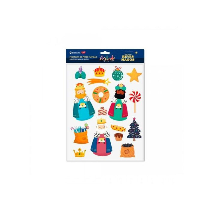 Bismark Pack De Pegatinas De Pared Navideñas - Incluyen Los 3 Reyes Magos - Diseños Surtidos