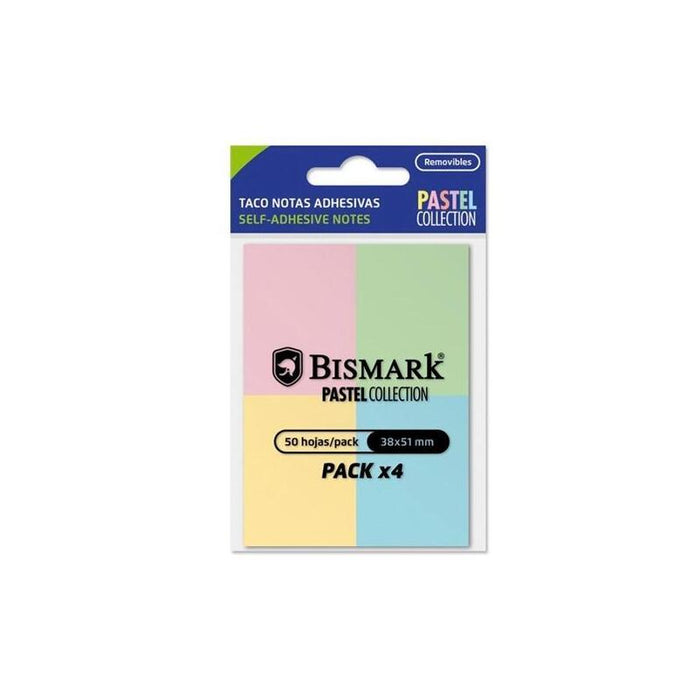 Bismark Taco De Notas Adhesivas 38x51mm 50h Colores Pastel