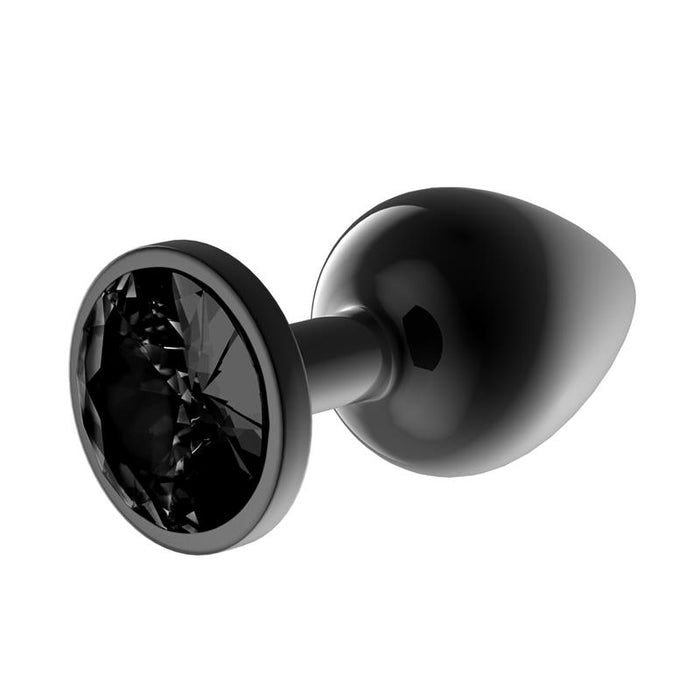 Blackgem Plug Anal Metálico Con Joya Negro Talla L