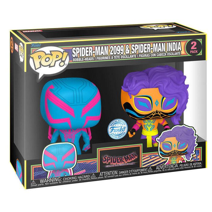 Blister 2 Figuras Pop Spider-Man - Spider-Man 2099 & Spider-Man India Exclusive