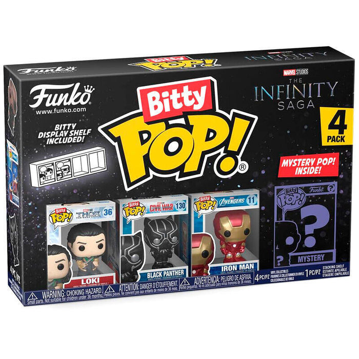 Blister 4 Figuras Bitty Pop Marvel The Infinity Saga Loki