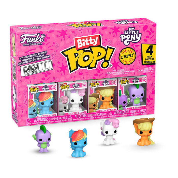 Blister 4 Figuras Bitty Pop My Little Pony Rainbow Dash
