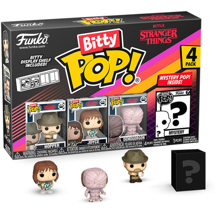 Blister 4 Figuras Bitty Pop Stranger Things Hopper
