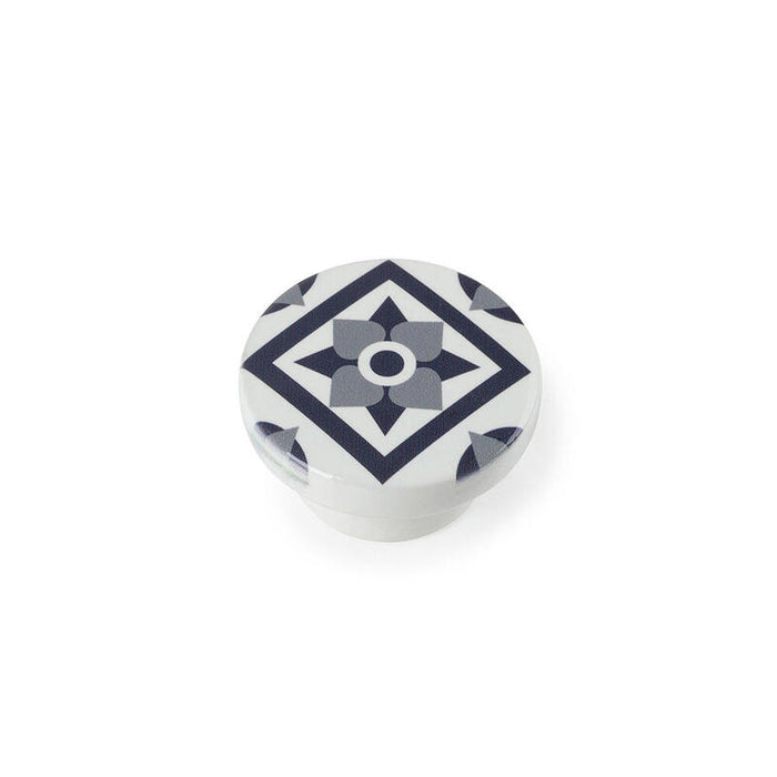 Blister Con 4 Pomos Redondos Para Mueble Fabricado En Madera Acabado Gris Mod. E244 Ø38mm Rei