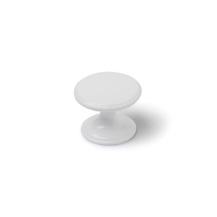 Blister Con 4 Pomos Redondos Para Mueble Fabricado En Zamak Acabado Blanco Mod. 756 Ø33mm Rei