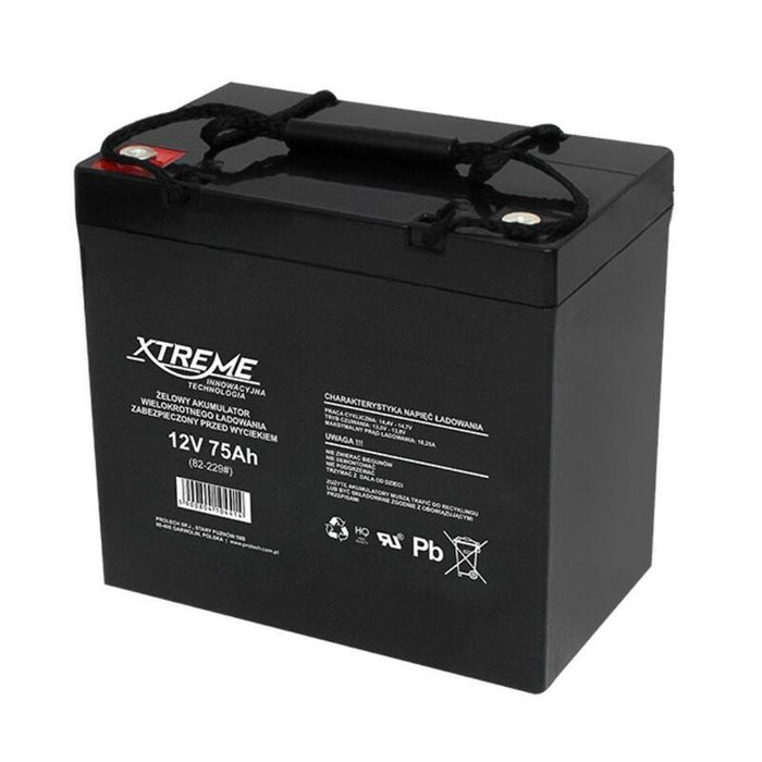 Blow Gel Battery 12v    75ah Xtreme