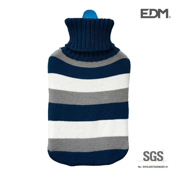 Bolsa De Agua Caliente Rayas Azules 2 L