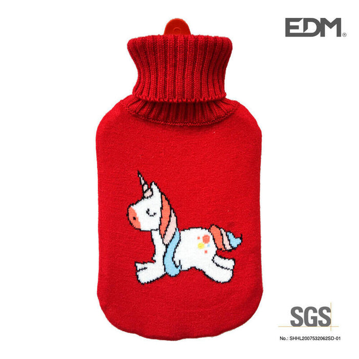 Bolsa De Agua Roja Unicornio 2l