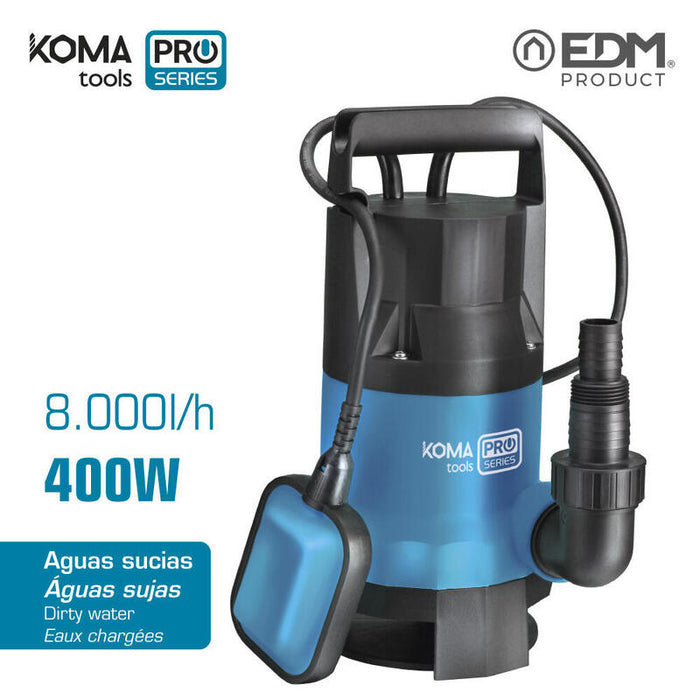 Bomba Para Extraccion De Agua Sucia 400w 17x33cm Koma Tools