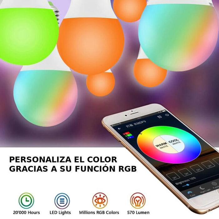 Bombilla Inteligente Magicymy8-E801-Gris 10w Rgb