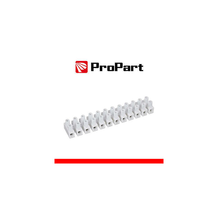 Borne Blanco 12 Polos 10a - 10 Mm2 Forma U 380v 10uds