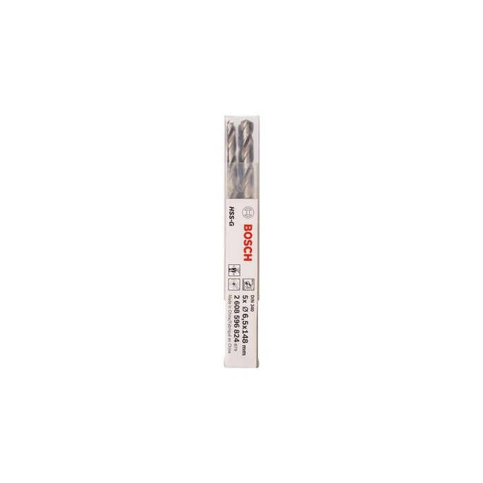 Bosch Professional  Para Metal Hss-G Largo, Ø 6,5 Mm 5 Piezas, Longitud Útil 97 Mm 2608596824