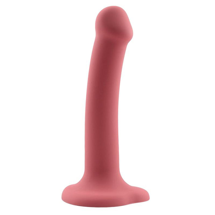 Dildo  Bouncy Silicona Líquida Hiper Flexible 7 - 18 Cm Talla M Burgundy
