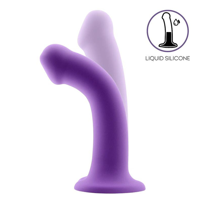 Dildo Bouncy  Silicona Líquida Hiper Flexible 7 - 18 Cm Talla M Púrpura