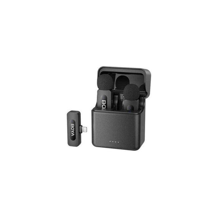 Boya Microphone Wireless By-V30 2.4ghz With 2 Transmitters And 1 Receivers (Type-C) Black Eu