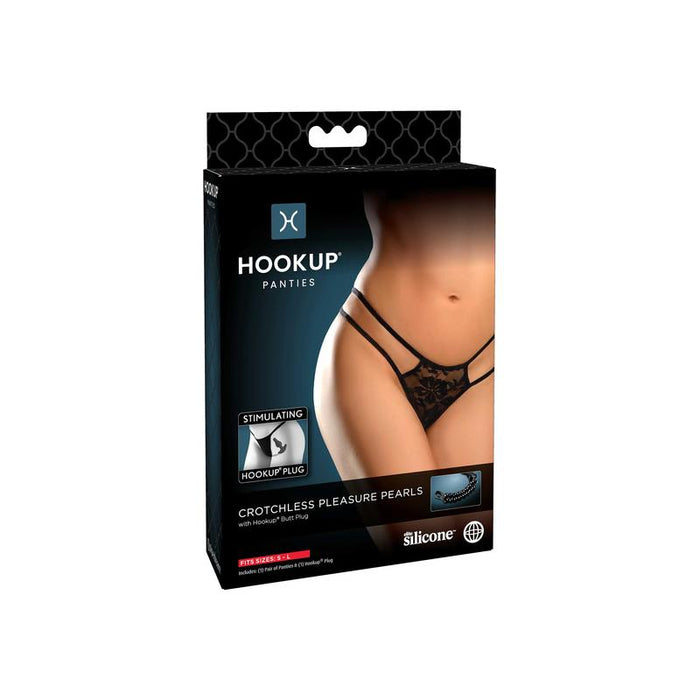Crotchless Pleasurepearl Os - Black