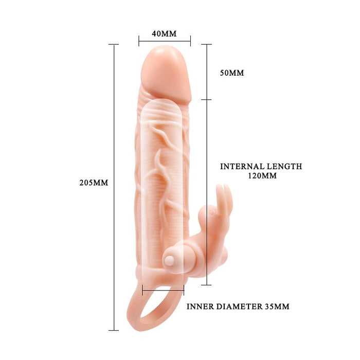 Funda Para El Pene Brave Man   Con Vibración + 5cm