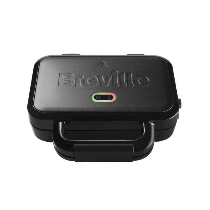 Breville Sandwichera Para 2 Sándwiches Placas Antiadherentes Extraíbles Acero Inoxidable Negro Vst082x