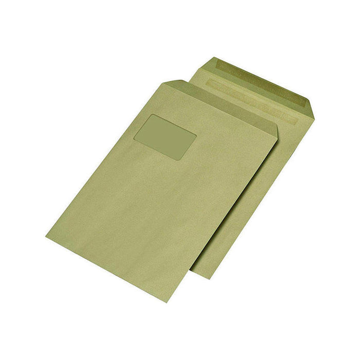 Briefumschlag Din C4 M. Fenmer Selbmklebend Braun Ve=250m.