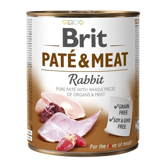 Brit Paté & Meat Alimento Con Conejo Para Perros 800g