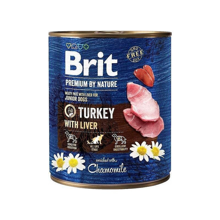 Brit Premium By Nature Turkey&Liver Dla Psów 800g