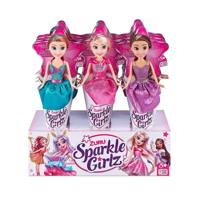 C-S001-Sparkle Girlz-Dol Ls-10.5'-Princess Cone