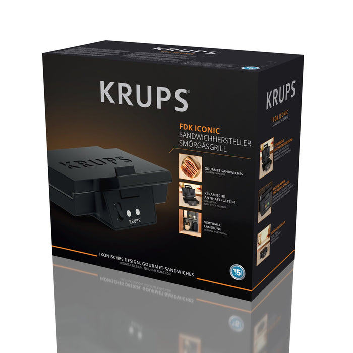 EAN 3045380026292 - Krups FDK Iconic FDK462 sandwichera 850 W Negro imagen 10