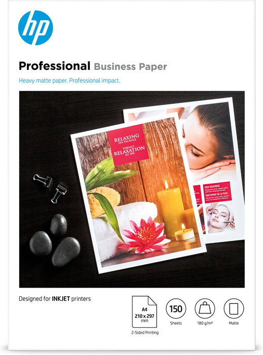 EAN 0193905504879 - HP Professional Inkjet Matte FSC Paper 180 gsm-150 sht/A4/210 x 297 mm papel para impresora de inyección  imagen 1