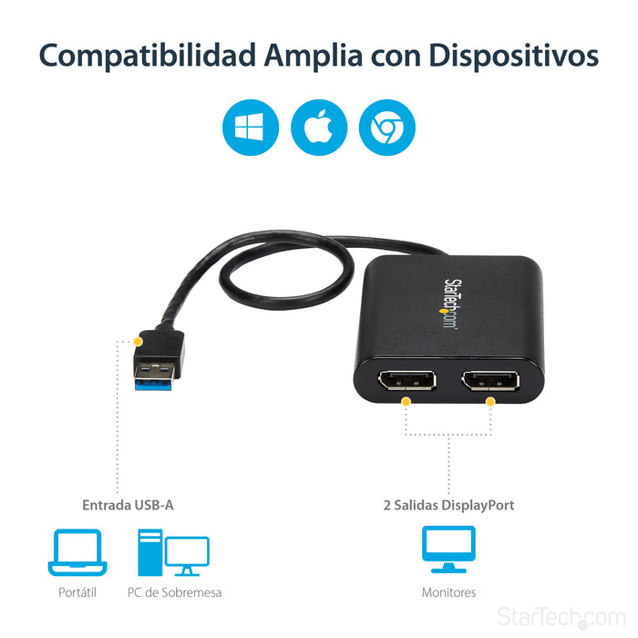 EAN 0065030878487 - StarTech.com USB32DP24K60 Adaptador gráfico USB 4096 x 2160 Pixeles Negro imagen 11