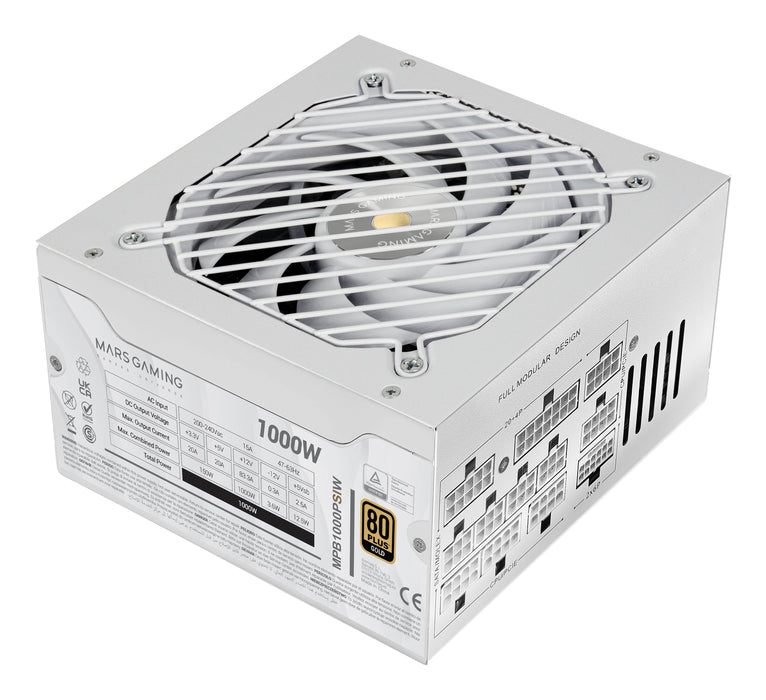 EAN 8435693109686 - Mars Gaming MPB1000PSIW unidad de fuente de alimentación 1000 W 24-pin ATX ATX Blanco imagen 3