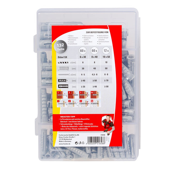 EAN 4006209416488 - Fischer 41648 tornillo de anclaje y taco 132 pieza(s) Anclaje de expansión imagen 2