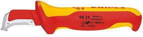 EAN 4003773022558 - Knipex Kabelmantelmesser 009855 Metálico, Rojo, Amarillo Cuchillo de hoja fija imagen 1