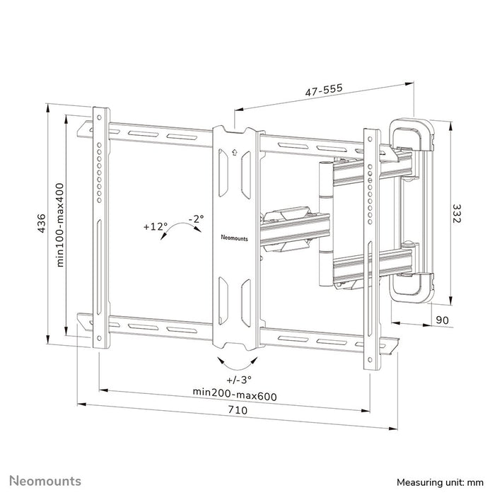 EAN 8717371448875 - Neomounts WL40S-850BL16 soporte para TV 177,8 cm (70") Negro imagen 20