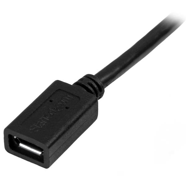 EAN 0065030863056 - StarTech.com USBUBEXT50CM cable USB USB 2.0 0,5 m Micro-USB B Negro imagen 2