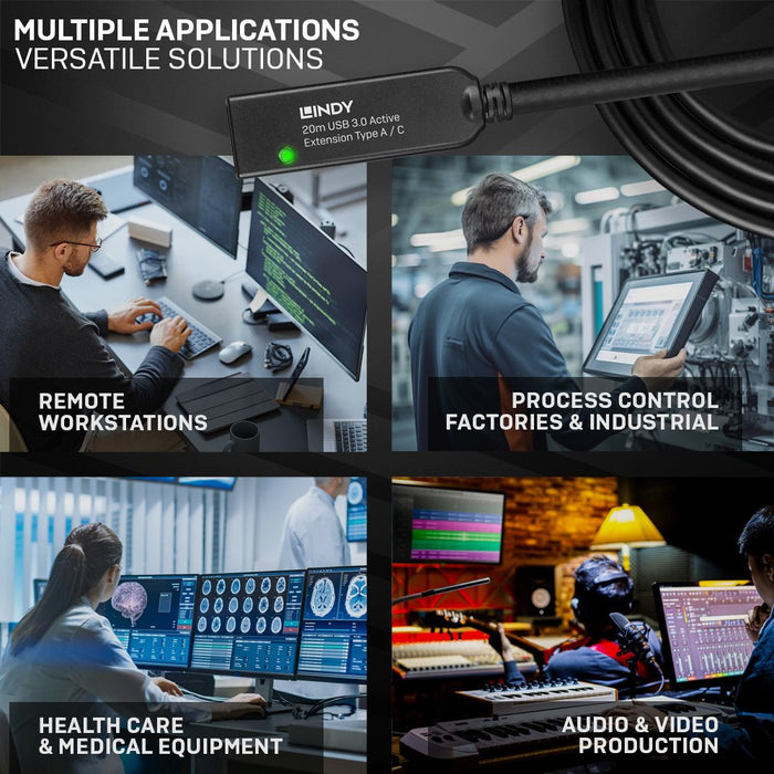 EAN 4002888433754 - Lindy 43375 cable USB USB 3.2 Gen 1 (3.1 Gen 1) 20 m USB A Negro imagen 5