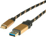EAN 7611990152544 - ROLINE USB 0.5m cable USB USB 3.2 Gen 2 (3.1 Gen 2) 0,5 m USB A USB C Negro, Oro imagen 1