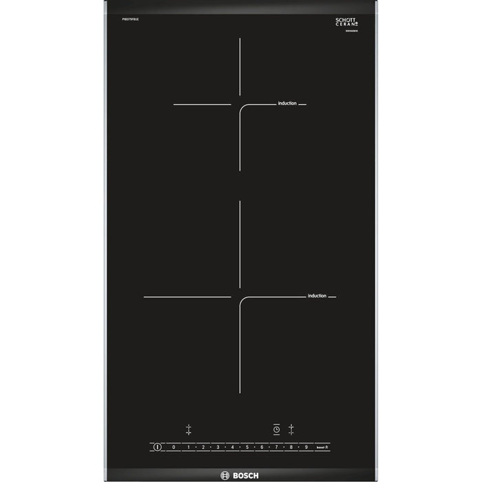 EAN 4242002848631 - Bosch PIB375FB1E hobs Negro, Acero inoxidable Integrado Con placa de inducción 2 zona(s) imagen 1