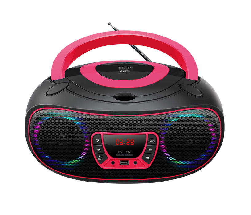 EAN 5706751040726 - Denver TCL-212BT PINK Reproductor de CD portátil Negro, Rosa imagen 2
