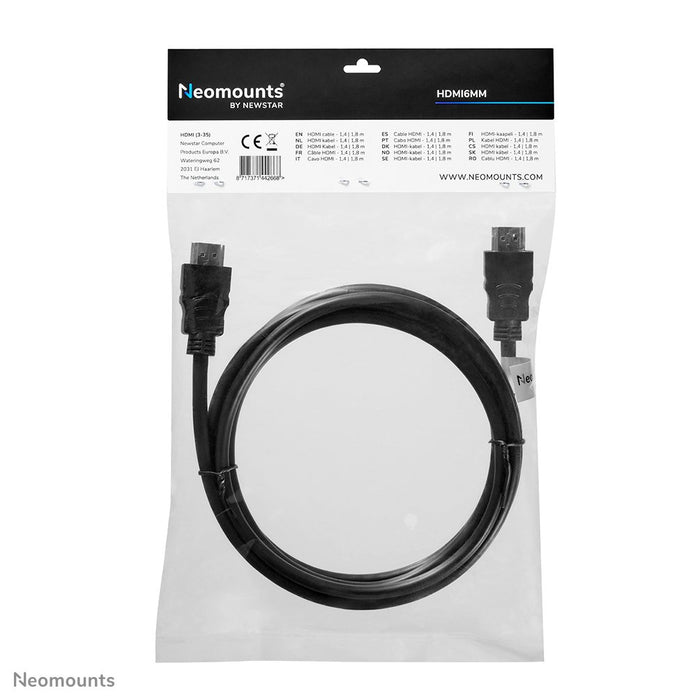 EAN 8717371442668 - Neomounts HDMI6MM cable HDMI 2 m HDMI tipo A (Estándar) Negro imagen 5