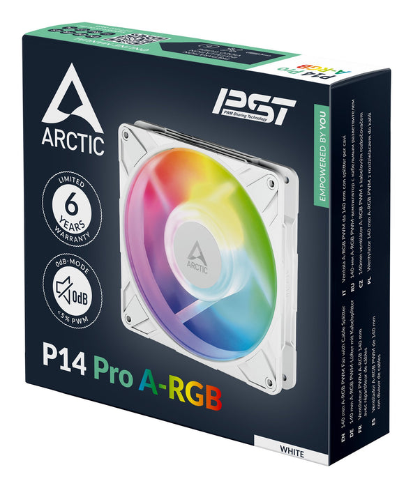 EAN 4895265000423 - ARCTIC P14 Pro A-RGB Carcasa del ordenador Ventilador 14 cm Blanco 1 pieza(s) imagen 8
