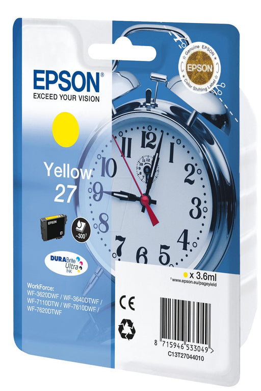 EAN 8715946533049 - Epson Alarm clock 27 DURABrite Ultra cartucho de tinta 1 pieza(s) Original Amarillo imagen 2