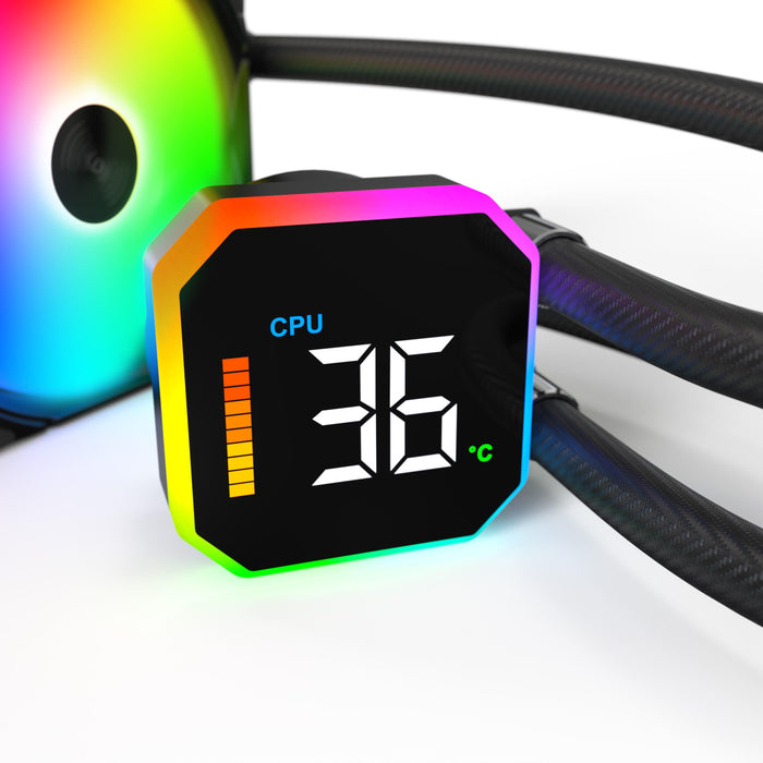 EAN 4710562746174 - Montech HyperFlow Digital 360 Procesador Sistema de refrigeración líquida todo en uno 12 cm Negro 1 pieza imagen 5