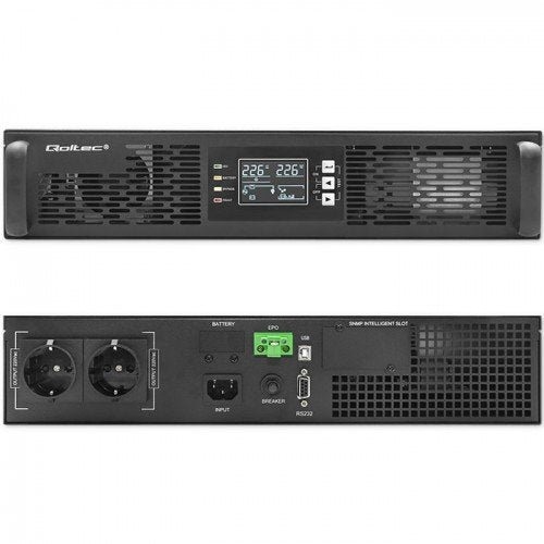 EAN 5901878522852 - Qoltec 52285 sistema de alimentación ininterrumpida (UPS) Doble conversión (en línea) 1 kVA 1000 W 2 sali imagen 7