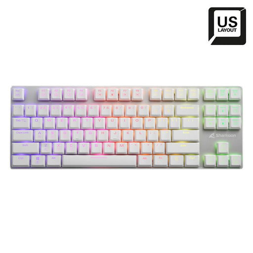 EAN 4044951034284 - Sharkoon PureWriter TKL RGB Red teclado Juego USB QWERTY Inglés de EE. UU. Blanco imagen 2