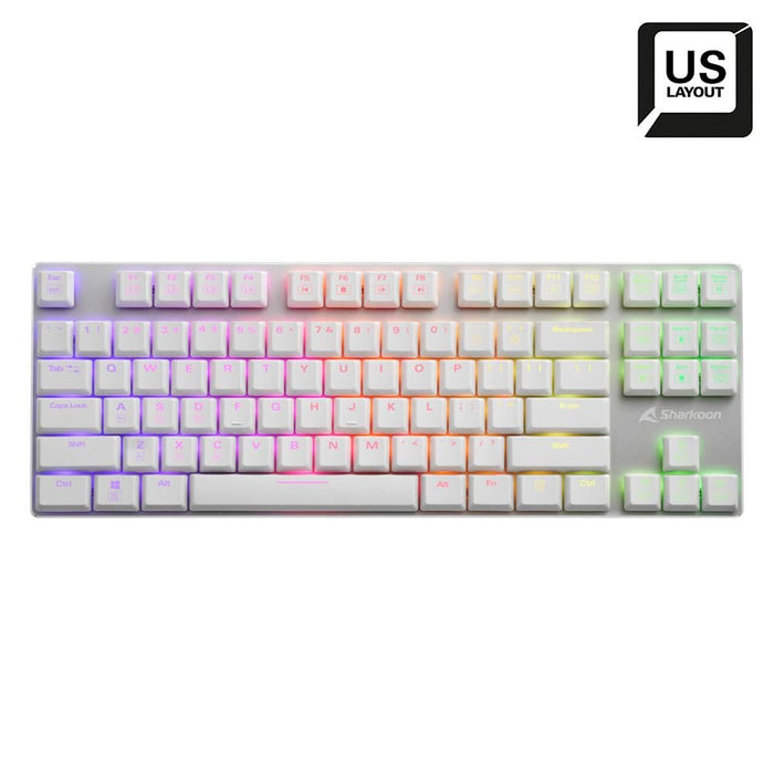 EAN 4044951034291 - Sharkoon PureWriter TKL RGB Blue teclado Juego USB QWERTY Inglés de EE. UU. Blanco imagen 2