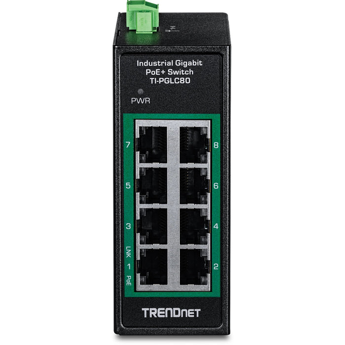EAN 0710931162981 - Trendnet TI-PGLC80 switch No administrado Gigabit Ethernet (10/100/1000) Energía sobre Ethernet (PoE) Neg imagen 2