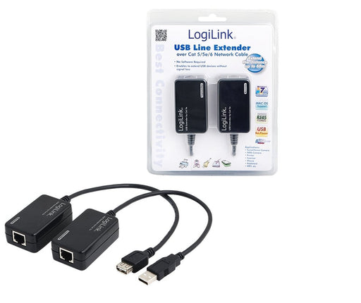 EAN 4260113567487 - LogiLink Line Extender USB via CAT5/6 tarjeta y adaptador de interfaz imagen 1