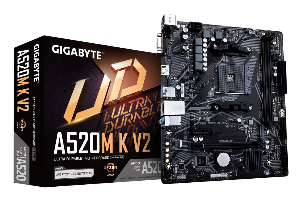 EAN 4719331852771 - GIGABYTE A520M K V2 placa base AMD A520 Zócalo AM4 micro ATX imagen 1