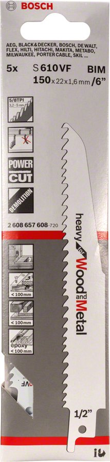 EAN 3165140543347 - Bosch 2 608 657 608 hoja de sierra de calar, de sierra de marquetería y de sierra recíproca Hoja de sierr imagen 2