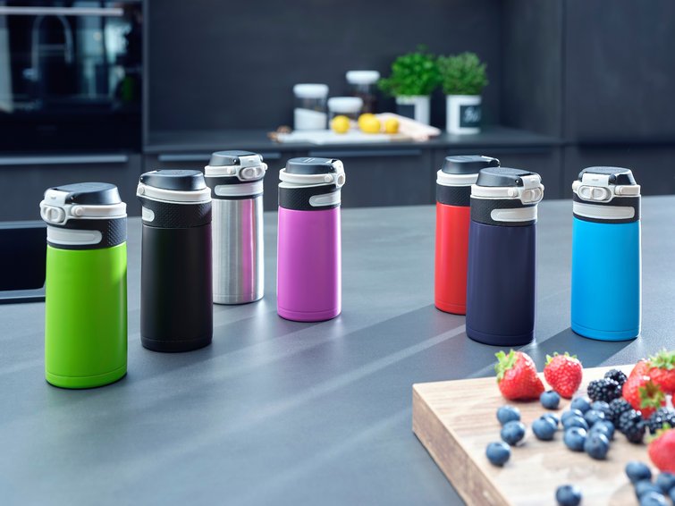 EAN 4006501032454 - Leifheit 03245 taza de viaje 350 ml Negro, Rojo Acero inoxidable imagen 11